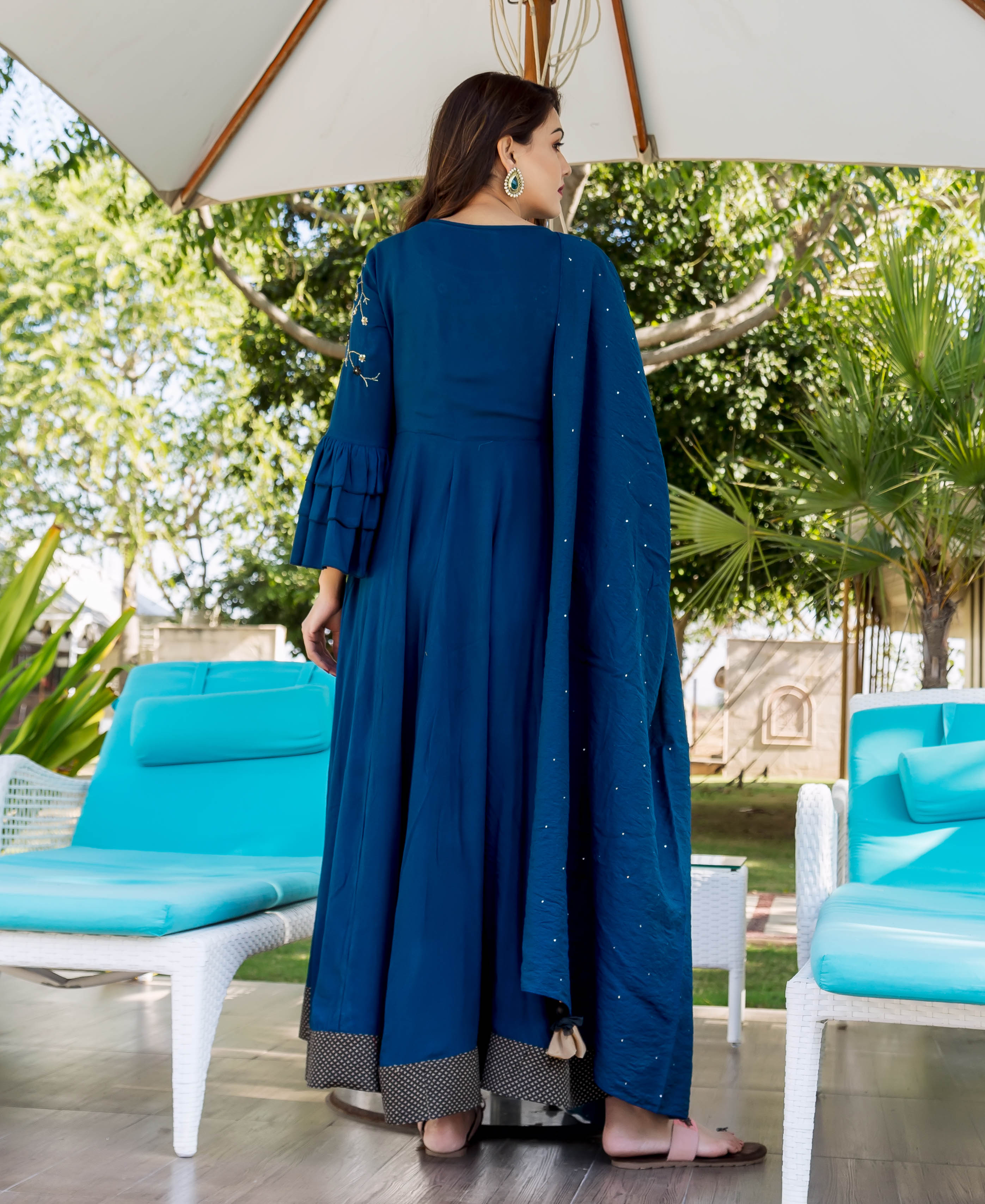 oxford blue colour dress Louise Dress Oxford Blue