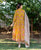 Canary Yellow and Pink Hand Block Printed Kurta