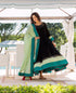 Aswi Black and Lime Anarkali Dress