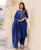 Yahvi MidNight Blue Hand Embroidered Kurta