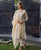 Off White Straight Embroidered  Kurta with Pintuck and Lace Details