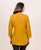 Mustard Linen Mandarin Collar Top