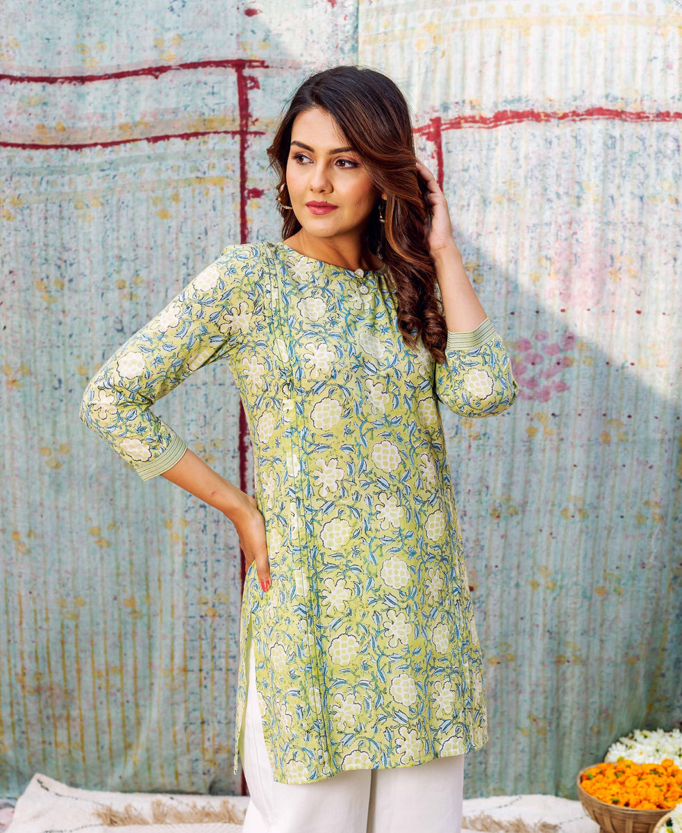Verdant Floral Hand Printed Top – Missprint India