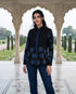 Charcoal Black Handblock Cotton Shirt Top