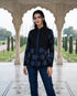Charcoal Black Handblock Cotton Shirt Top