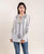 Stylized Design Embroidered Long Sleeve White Short Kurta