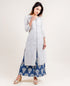 Split Neck Embroidered Chanderi Indo Western Kurta