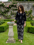 Black & Ivory Handblock Cotton Cord Set
