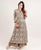 Kimono Collar Front Pleated Anarkali Style Kurta With Flared Palazzos