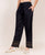 Cotton Embroidered Solid Black Palazzo Pants