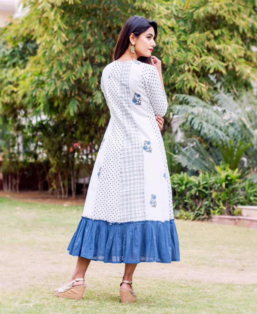 Cotton Block Printed Indo Western Dresses Online