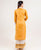Yellow Hand Block Printed Long Designer Indo Wetern Dress