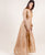 Breathtakingly Stunning Gold Printed Full Sleeved Long Designer Gowns for women online
